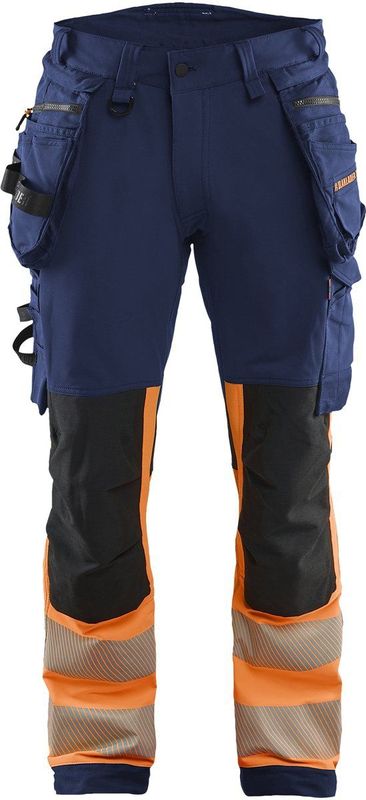 Blåkläder - 1125-1648 - High Vis Werkbroek - Marineblauw/Oranje - 4-weg Stretch