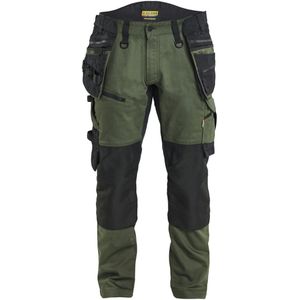 Blåkläder 1970-1149 Werkbroek met Stretch Donker Herfstgroen/Zwart maat C44