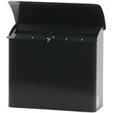 V-Part Brievenbus - Staal - Antracietkleurig - Wandgemonteerd met Cilinderslot