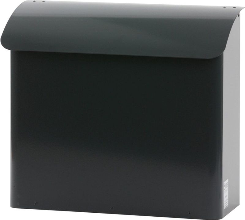 V-Part Brievenbus - Staal - Antracietkleurig - Wandgemonteerd met Cilinderslot