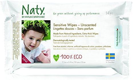 Naty - Feuchttücher Sensitiv, unparfümiert 56 St