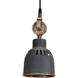 PR Home Cleveland hanglamp, Ø 14 cm, grijs/messing