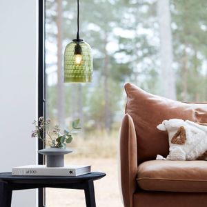 PR Home Gabby hanglamp mondgeblazen glas, groen
