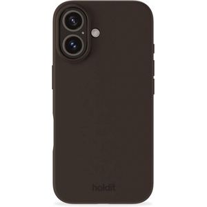 Holdit Silicone Case voor de Apple iPhone 16 - Chocolate