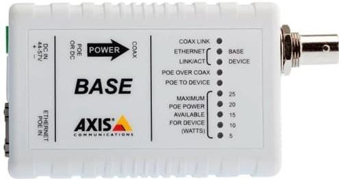 Axis - T8641 - Poe+ Ethernet Over Coax Base - Wit - Robuust Ontwerp