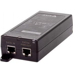 Axis 02208-001, Fast Ethernet, Gigabit Ethernet, 10,100,1000 Mbit/s, IEEE 802.3af, IEEE 802.3at, Zwart, IS 13252, IEC/EN/UL 62368-1, IEC 60068-2-1, IEC 60068-2-2, IEC 60068-2-14, IEC 60068-2-78, IEC..., 56 V