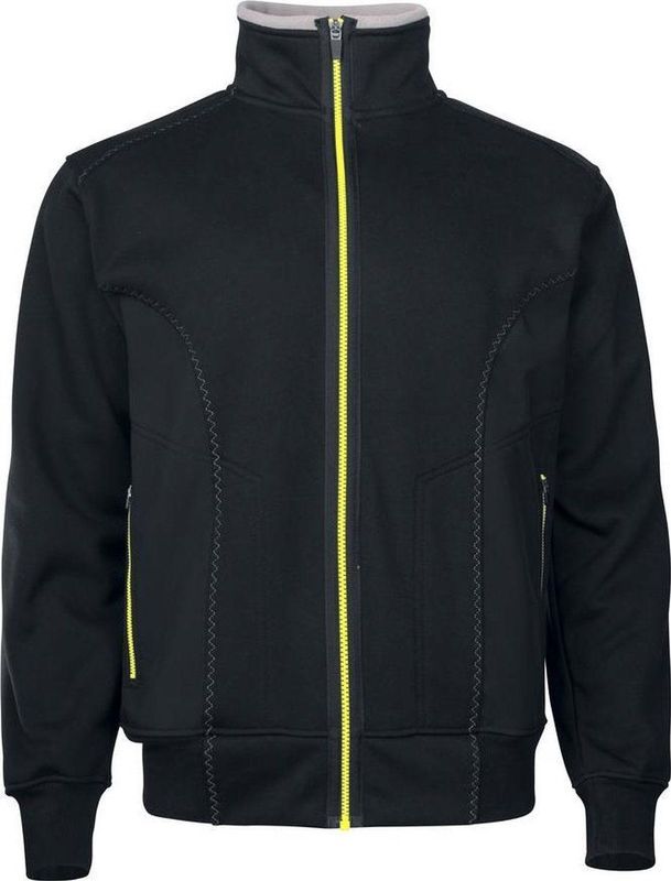 ProJob 2121 SWEATER LANGE RITS 642121 - Zwart