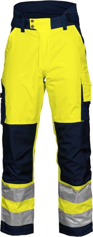 ProJob 6514 GEVOERDE SIGNALISATIEREGENBROEK EN ISO 20471 KLASSE 2 646514 - Geel/Marine