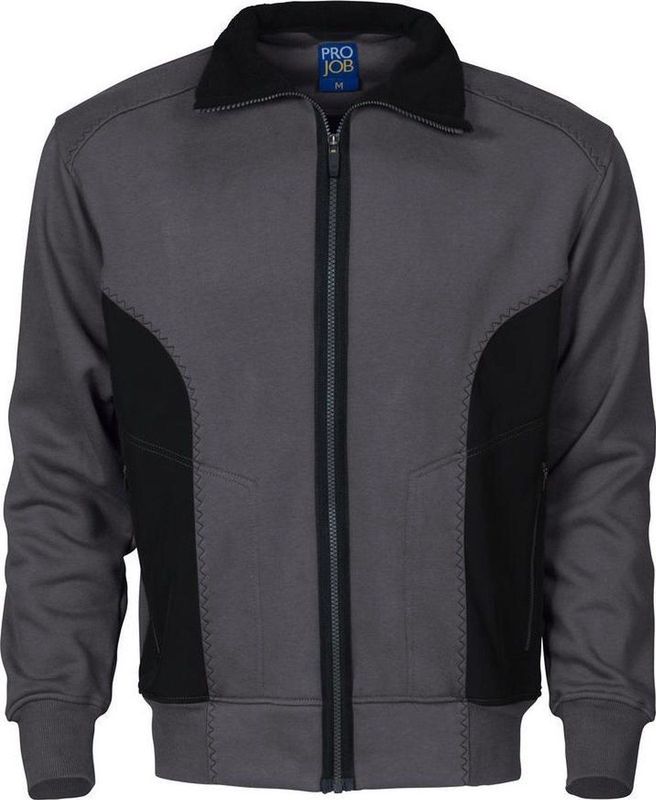 ProJob 2121 SWEATER LANGE RITS 642121 - Grijs