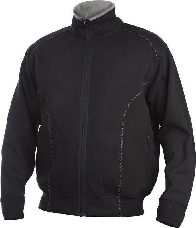 ProJob 2121 SWEATER LANGE RITS 642121 - Zwart