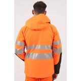 Projob 6420 Gevoerde Softshell - ISO 20471 Klasse 3/2 - Oranje/Grijs