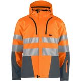 Projob 6420 Gevoerde Softshell - ISO 20471 Klasse 3/2 - Oranje/Grijs