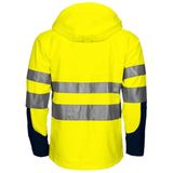 Projob 6419 Functionele Softshell - Geel/Marine - ISO 20471 Klasse 3/2