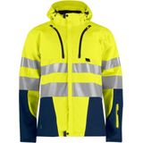 Projob 6419 Functionele Softshell - Geel/Marine - ISO 20471 Klasse 3/2