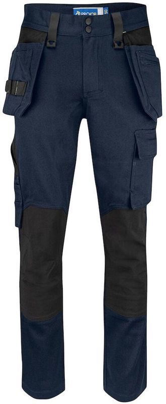 Projob 5560 Stretchbroek Met Kniezakken en Spijkerzakken Katoen 645560 - Marine