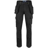Projob 5560 Stretchbroek Met Kniezakken en Spijkerzakken Katoen 645560 - Zwart
