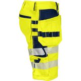 Projob 6575 - Signalisatie Stretchshort - Geel/Marine - Met Spijkerzakken - ISO 20471 Klasse 2/1