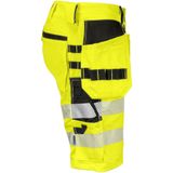Projob 6575 Signalisatie Stretchshort Met Spijkerzakken en Iso 20471 Klasse 2/1 646575 - Geel/Zwart