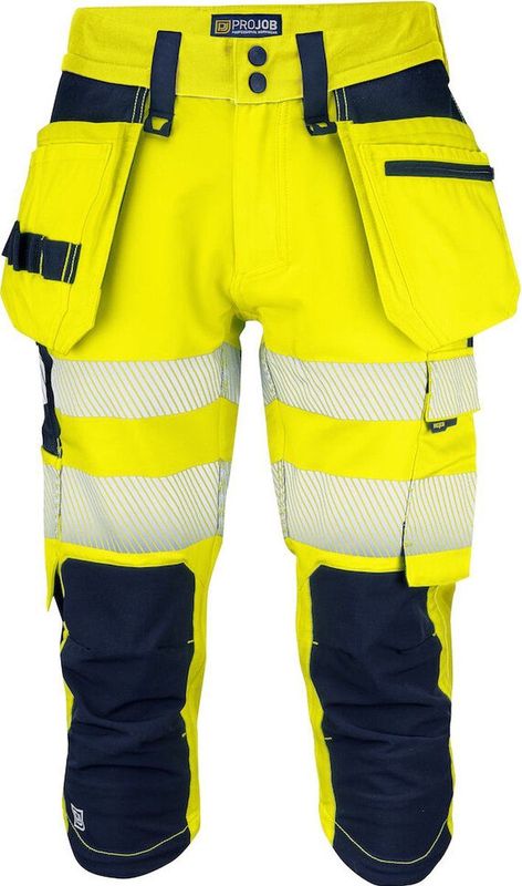 ProJob 6577 - Piratenbroek - Geel/Marine - ISO 20471 Klasse 2/1