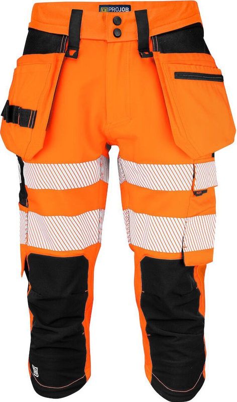 ProJob 6577 - Signalisatie Piratenbroek - Oranje/Zwart - ISO 20471 Klasse 2