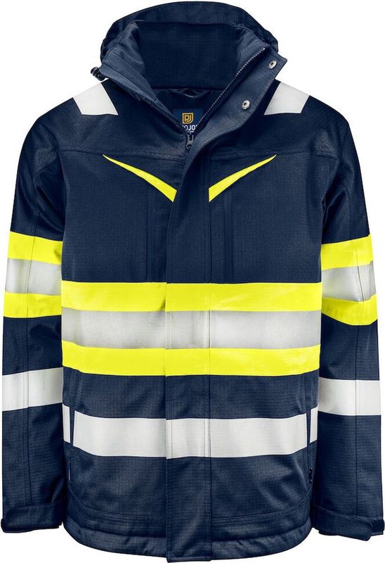 ProJob 6454 FUNCTIONELE JAS EN ISO 20471 KLASSSE 1 646454 - Geel/Marine - 4XL