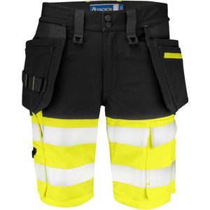 ProJob 6580 SIGNALISATIE STRETCHSHORT EN ISO 20471 KLASSE 1 646580 - Geel/Zwart