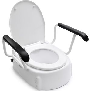 Handicare - Linido Toiletverhoger - Met Armleggers - Met Deksel - Wit