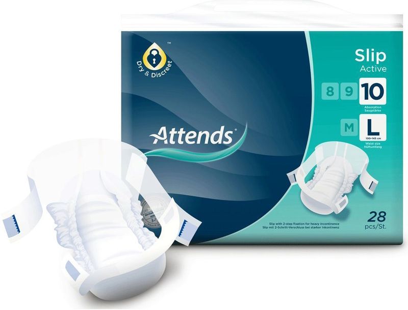 ATTENDS - Slip Active 10 - Broekluier - Large - 1 pak van 28 stuks