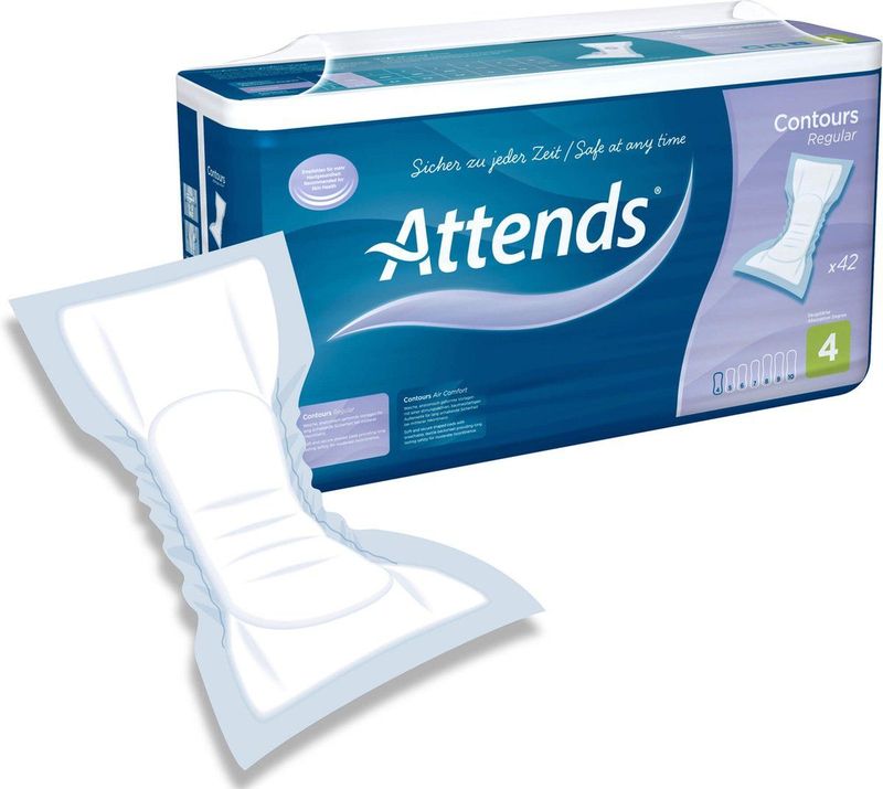 Attends - Contours Regular - Anatomische Inlegger - Blauw - 39 cm