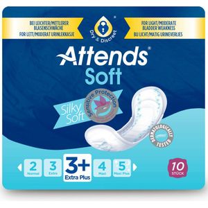 Attends - Inlegger Soft Extra Plus 10 Stuks - Discreet - Zacht - Voor Gevoelige Huid