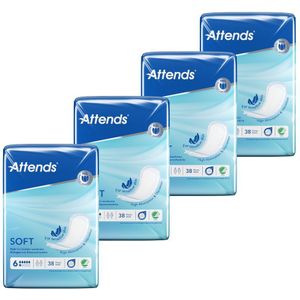 Attends Soft 6 - 4 pakken van 38 stuks