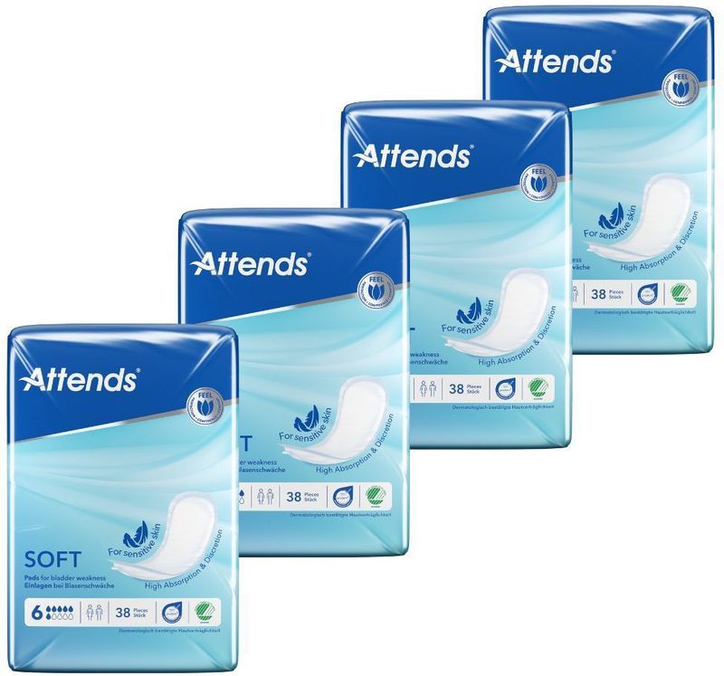 Attends Soft 6 - 4 pakken van 38 stuks