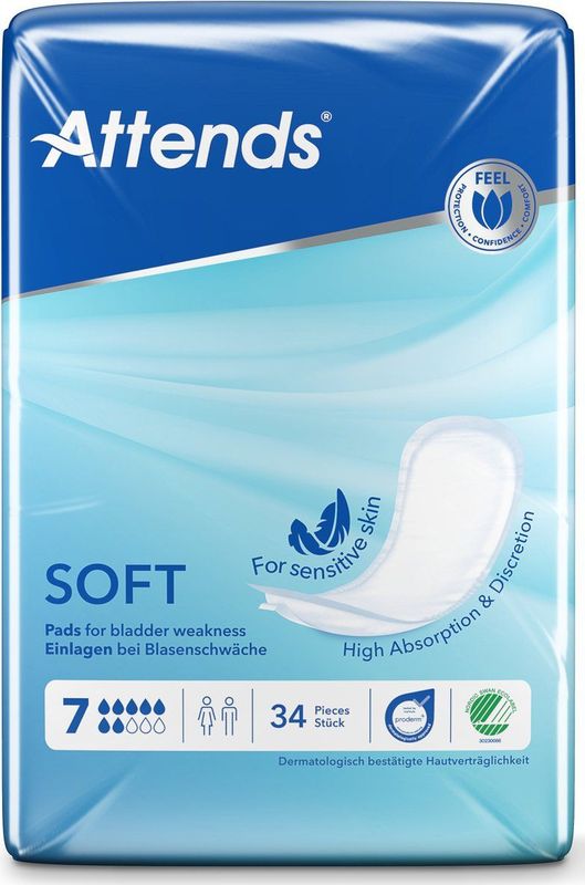 Attends Soft Incontinentie - 34 stuks - Incontinentie-inlegkruisjes