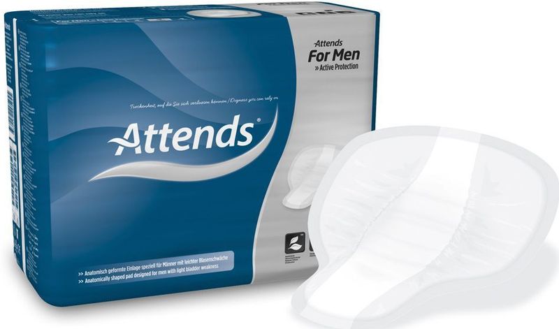 Attends - For Men 3 - Anatomische Beschermluiers - Wit - 14 Stuks