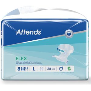 Attends - Flex 8 - Incontinentieverband - Wit - Ademend - Vochtindicator