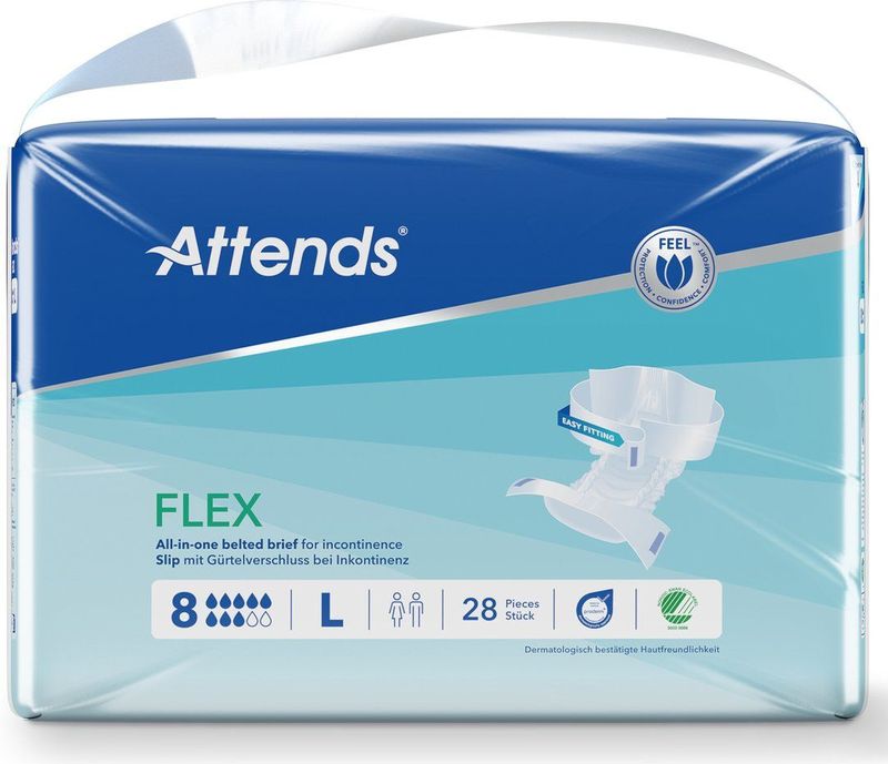 Attends - Flex 8 - Incontinentieverband - Wit - Ademend - Vochtindicator