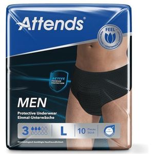 Attends Men discreet underwear zwart maat l
