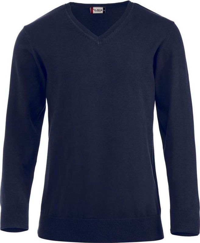 Clique - Aston - Sweater - V-neck - Geborsteld Katoen