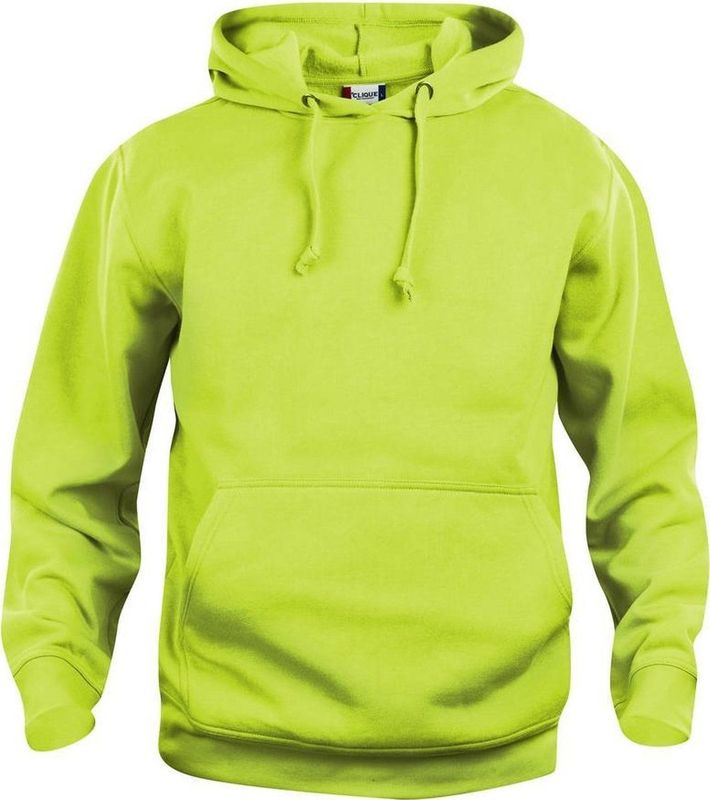 Clique Basic hoody Signaalgroen