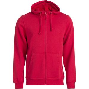 Clique Basic hoody full zip Rood maat XL