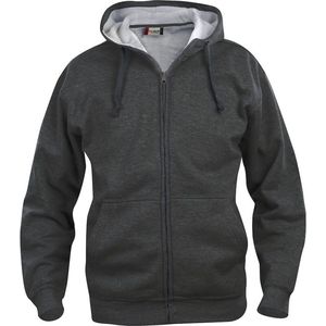Clique Basic Hoody Full Zip 021034 - Antraciet Melange