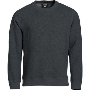 Clique - Classic Roundneck - Sweater - Antraciet Melange - Katoen/Polyester