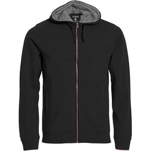 Clique Classic Hoody Full Zip 021044 - Zwart