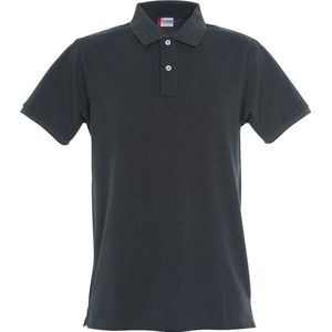 Clique Stretch Premium Polo 028240 - Antraciet Melange