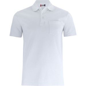 Clique Basic Polo Pocket 028255 - Wit
