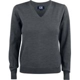 Cutter & Buck Everett V-neck Dames 355431 - Antraciet Melange