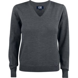 Cutter & Buck Everett V-neck Dames 355431 - Antraciet Melange