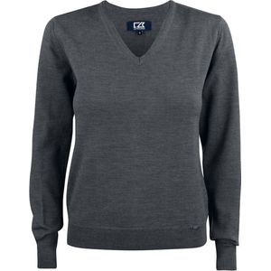 Cutter & Buck Everett V-neck Dames 355431 - Antraciet Melange