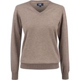 Cutter & Buck Oakville V-Neck Dames Nougat Melange maat S