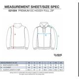 Clique Premium OC Hoody Full Zip 021004 - Dark Navy